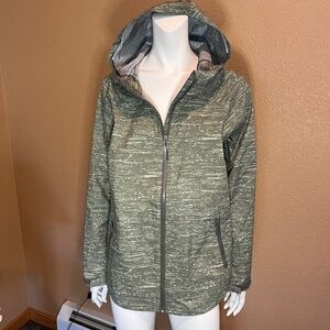 COLUMBIA WHISPER RIDGE  PRINTED JACKET GREEN WOMEN'S Medium OMNI-WICK EVAP
